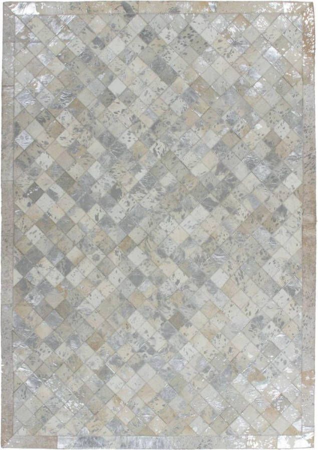 Kayoom Grijs vloerkleed 120x170 cm A-symmetrisch patroon Geruit Modern