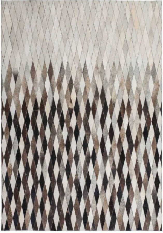 Kayoom Grijs vloerkleed 120x170 cm A-symmetrisch patroon Symmetrisch patroon Geruit Modern