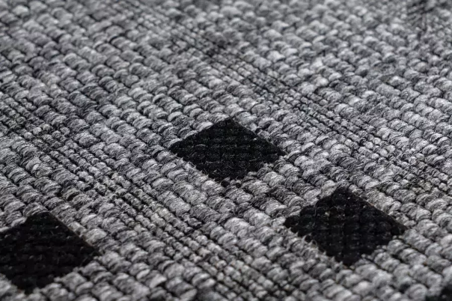 Kayoom Indonesië Malang plat tapijt zilver 80 x 150 cm