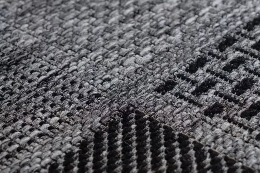 Kayoom Indonesië plat tapijt Sulawesi zilver 80 x 150 cm