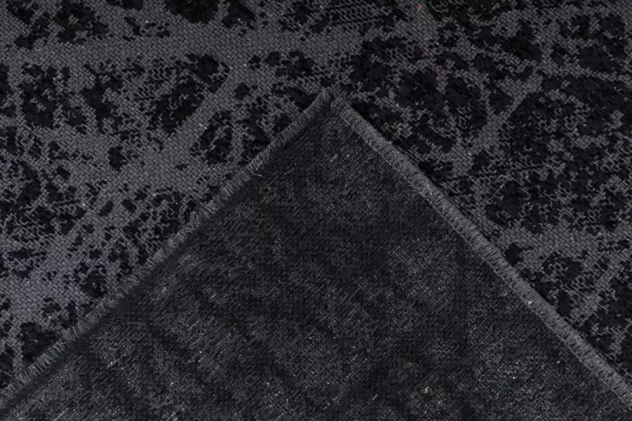 Kayoom Kalevi platte stof tapijt grijs 80 x 150 cm