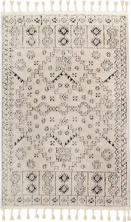 Kayoom Kalevi platte stof tapijt wit 80 x 150 cm