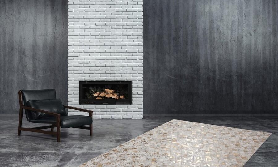 Kayoom Beige Grijs vloerkleed 200x290 cm A-symmetrisch patroon Geruit Modern