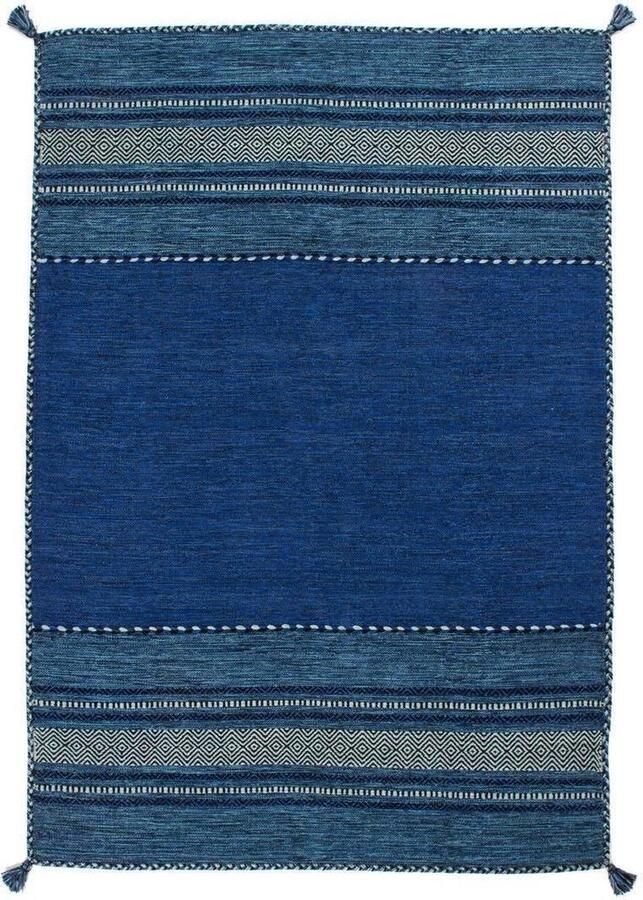 Kayoom Vloerkleed Alhambra 335 Machinaal geweven vlakke tapijt 100% katoen etno-ontwerp