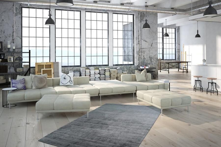 Kayoom Groen vloerkleed 160x230 cm Effen A-symmetrisch patroon Modern