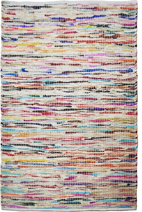 Kayoom met de hand gevlochten vloerkleed 80 x 150 Multikleur