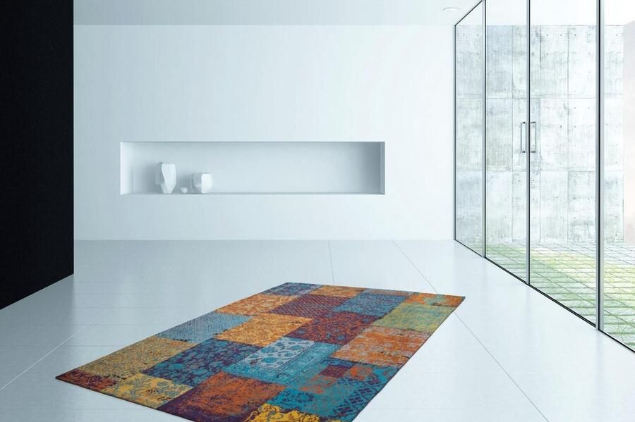 Kayoom Patchwork vloerkleed in vintage-Look 200 x 290 Multikleur - Foto 2