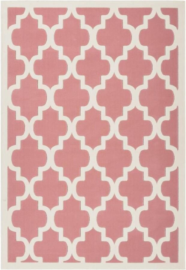 Kayoom Roze vloerkleed 200x290 cm Symmetrisch patroon Modern
