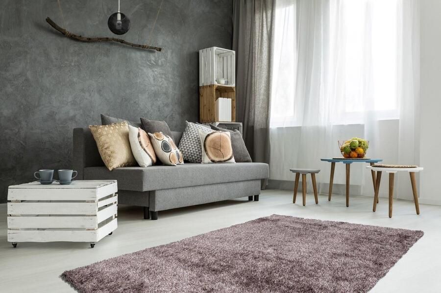 Kayoom Taupe vloerkleed 160x160 cm Effen Modern ROND - Foto 2
