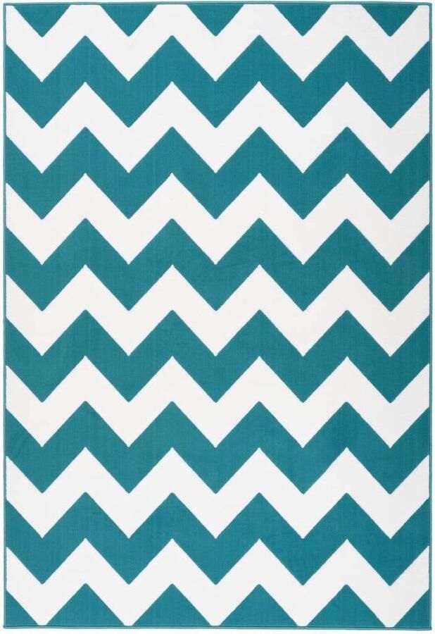 Kayoom Turquoise vloerkleed 160x230 cm Symmetrisch patroon Modern