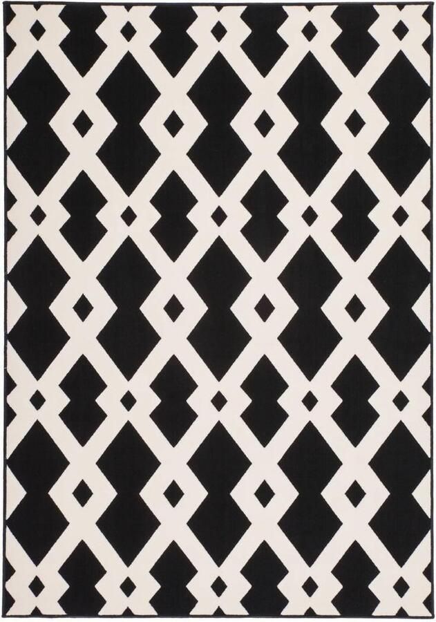 Kayoom Wit Zwart-Wit vloerkleed 200x290 cm Symmetrisch patroon Modern - Foto 2