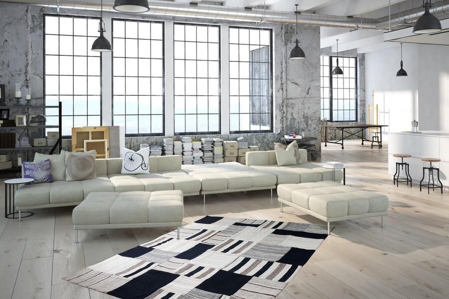 Kayoom Vloerkleed Radical 325 Handgeweven jacquard kilim hoogwaardige materiaalcombinatie. - Foto 4