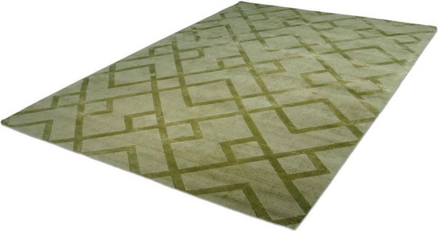 Kayoom laagpolig vloerkleed met Retro-Design 80 x 150 Groen