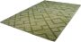Kayoom laagpolig vloerkleed met Retro-Design 80 x 150 Groen - Thumbnail 1