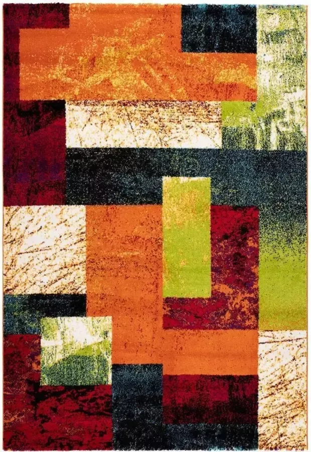 Kayoom Multicolor Oranje vloerkleed 120x170 cm A-symmetrisch patroon Modern