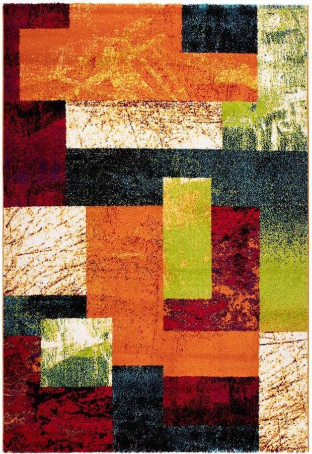 Kayoom Multicolor Oranje vloerkleed 160x230 cm A-symmetrisch patroon Modern
