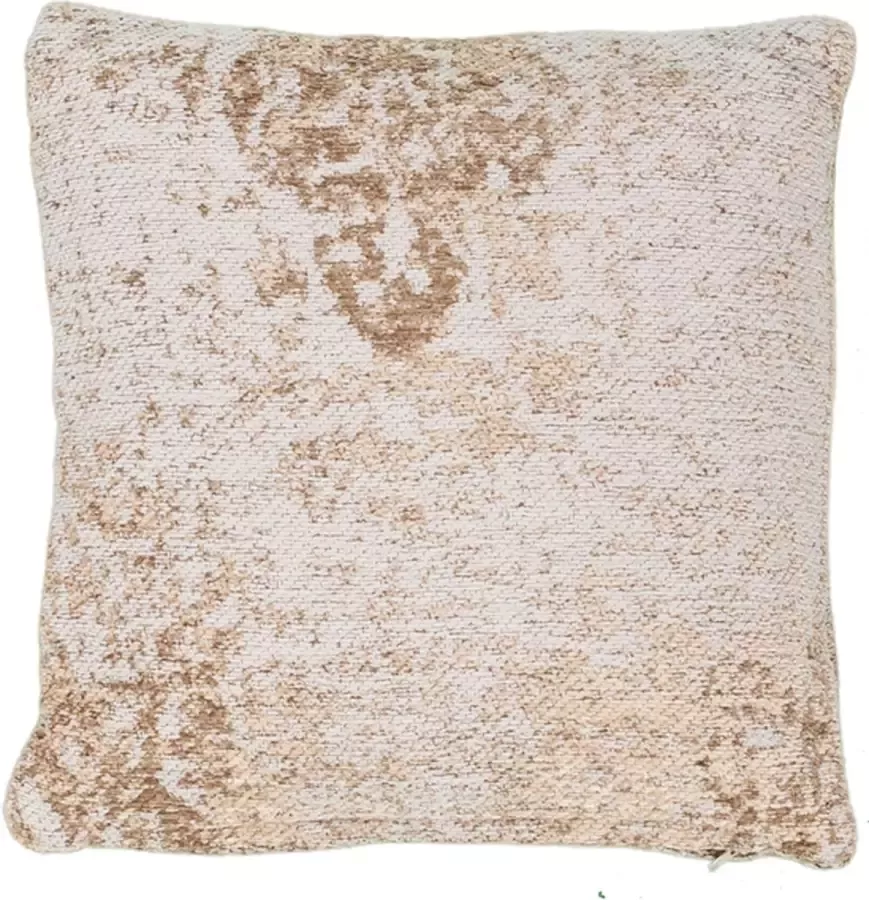 Kayoom Nostalgie kussen Jacquard Patroon Sand 45 x 45 cm