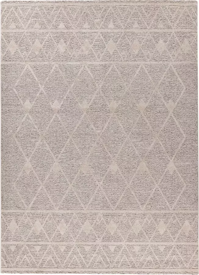 Kayoom Rhombus Flare tapijt Beige 120 x 170 cm