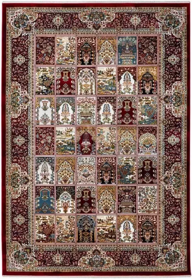 Kayoom Rood vloerkleed 140x200 cm A-symmetrisch patroon Landelijk