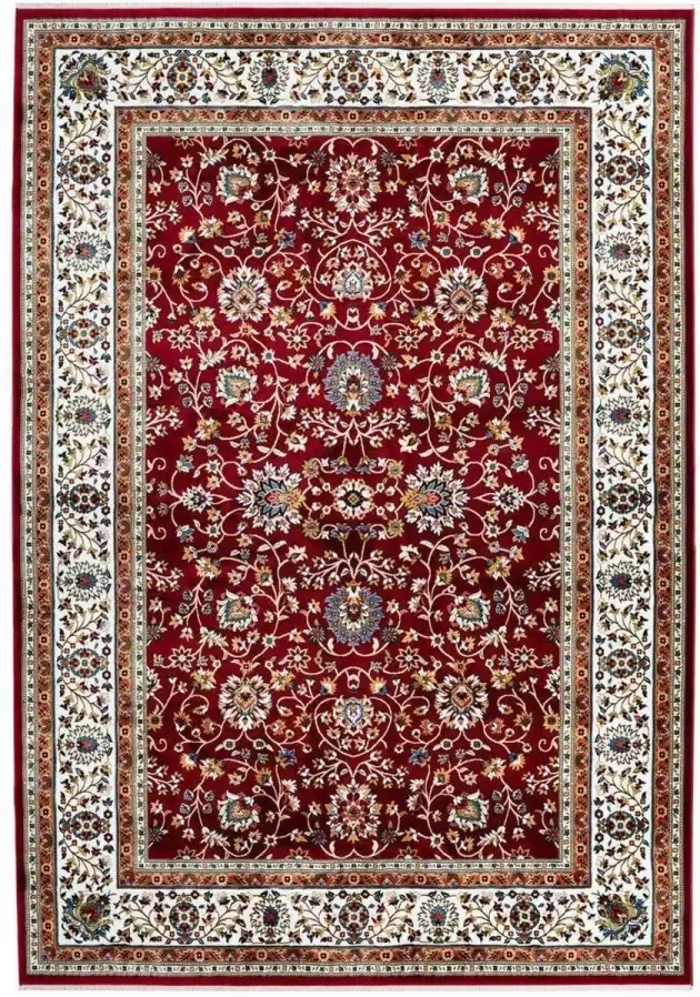 Kayoom Rood vloerkleed 140x200 cm Gebloemd A-symmetrisch patroon Landelijk