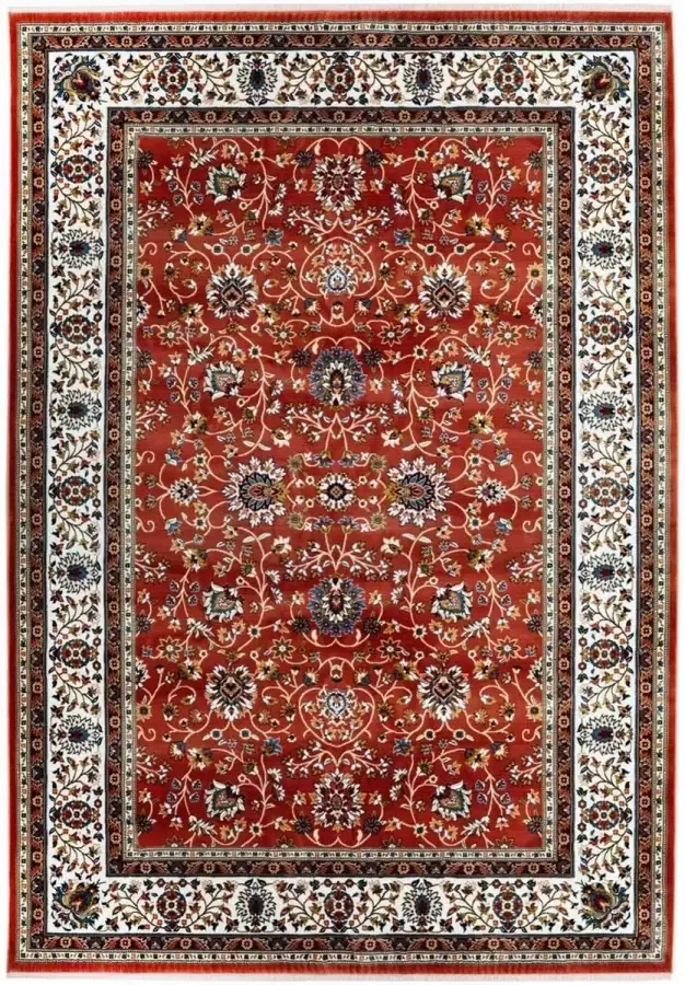 Kayoom Rood vloerkleed 140x200 cm Gebloemd A-symmetrisch patroon Landelijk