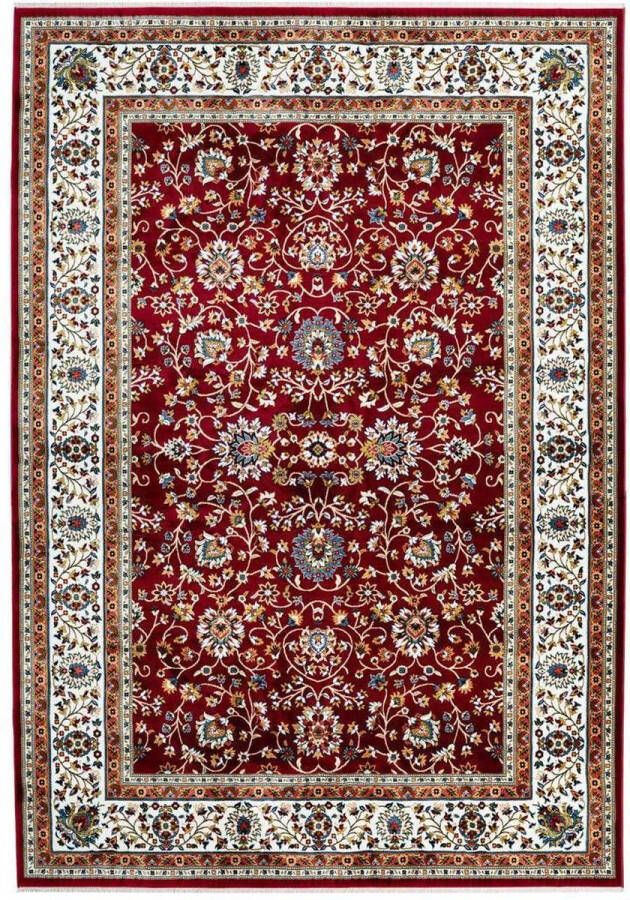 Kayoom Rood vloerkleed 80x150 cm Gebloemd A-symmetrisch patroon Landelijk