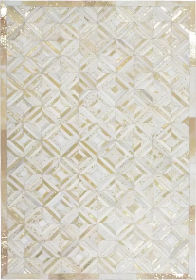 Kayoom Tapijt leer vonk goud 120 x 170 cm