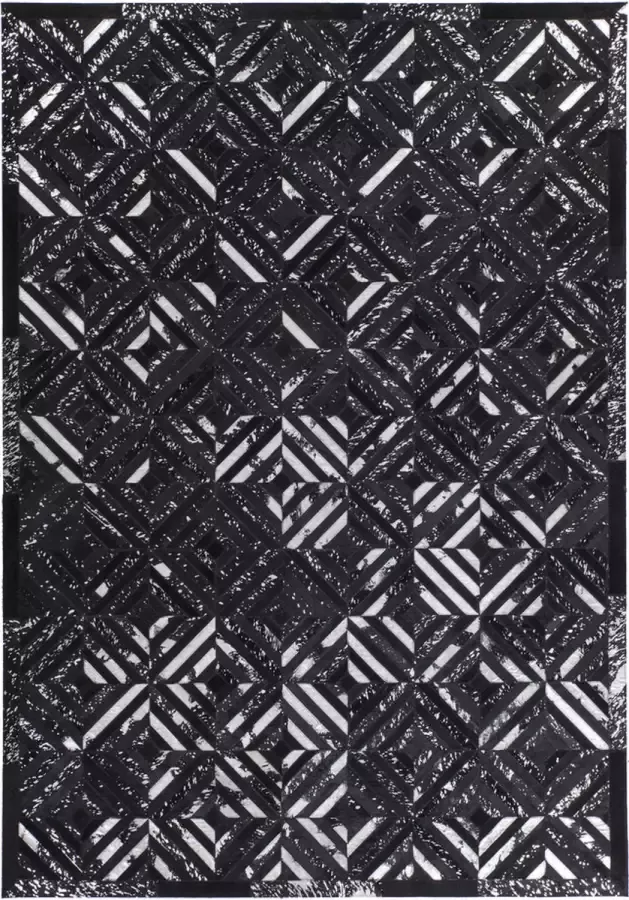 Kayoom Tapijt leer vonk zwart 120 x 170 cm