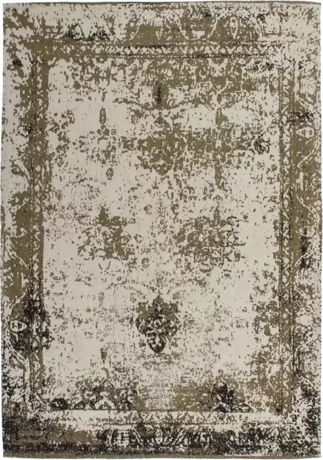 Kayoom vintage-Patchwork vloerkleed echt handgemaakt 120 x 170 Groen