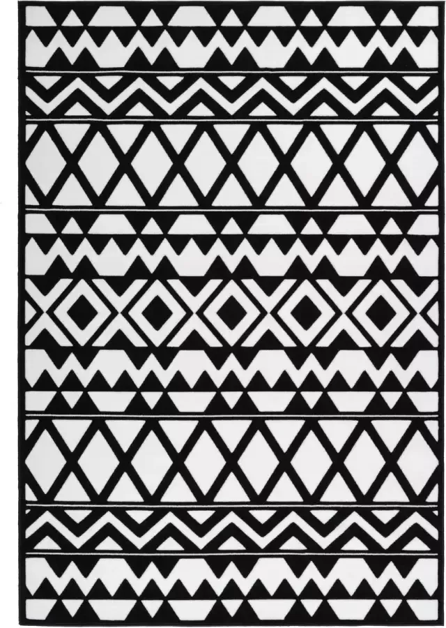Kayoom Vloerkleed esperanto 725 zwart wit 80 x 150 cm