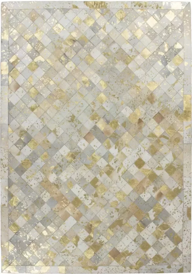 Kayoom Vloerkleed lavish 210 leer ivoor goud 120 x 170 cm