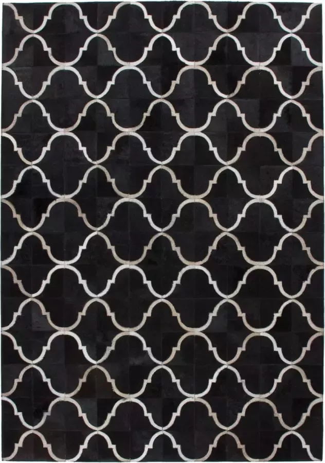 Kayoom Vloerkleed lavish 310 leer zwart 120 x 170 cm