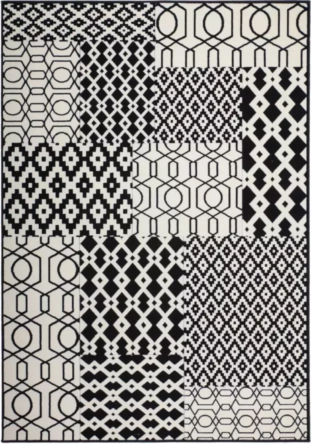 Kayoom Vloerkleed lina 300 meerkleurig zwart 120 x 170 cm