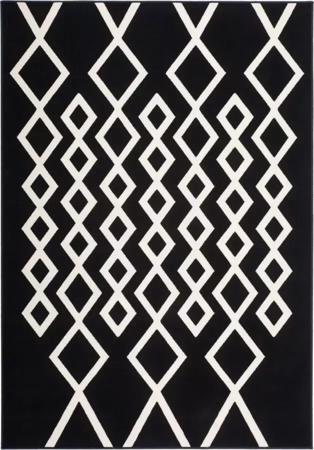 Kayoom Vloerkleed lina 400 zwart ivoor 200 x 290 cm