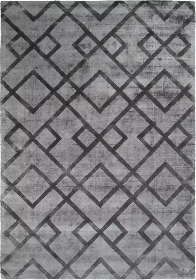 Kayoom Vloerkleed luxury 310 kunstzijde grijs antraciet 120 x 170 cm