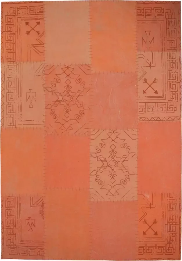 Kayoom Vloerkleed lyrical 210 katoen meerkleurig oranje 120 x 170 cm
