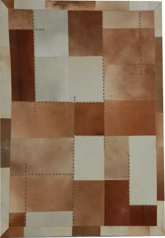 Kayoom Vloerkleed mystic 110 leer bruin meerkleurig 80 x 150 cm