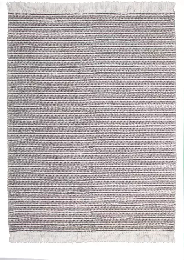 Kayoom Vloerkleed natura 110 75% wol (nieuw-zeeland) 25% polyester naturel grijs 80 x 150 cm