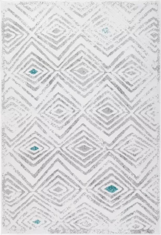 Kayoom Vloerkleed vancouver 410 wit grijs 200 x 290 cm