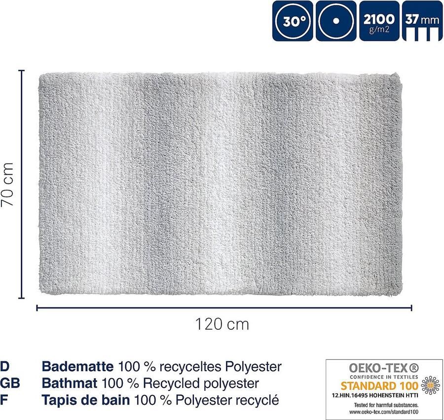 Kela Badmat 120 x 70 cm Polyester Jade Groen Ombre