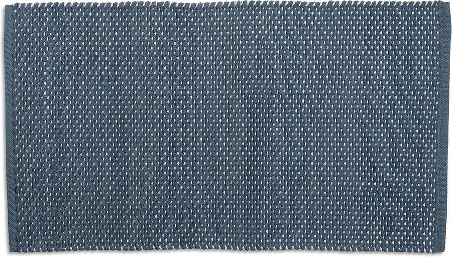 Kela Badmat 80 x 50 cm Gerecycled Rook Blauw Miu