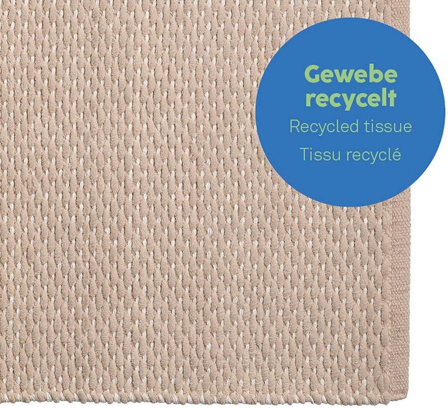 Kela Badmat 80 x 50 cm Gerecycled Rook Blauw Miu