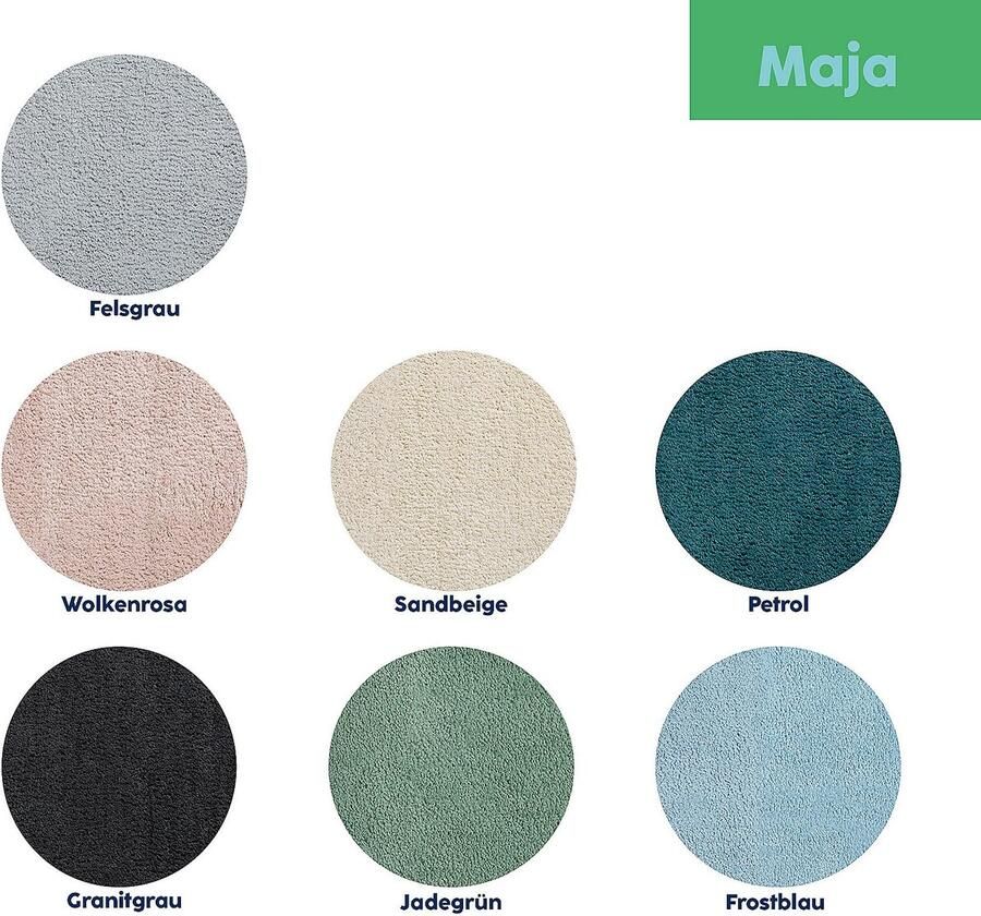 Kela Badmat 80 x 50 cm Polyester IJs Blauw Maja