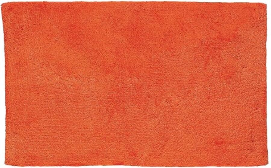 Kela Vloerkleed Badmat 50 x 80 cm Zalm Oranje Katoen Ladessa Uni