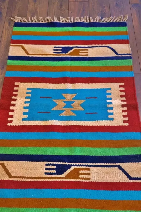 Kelima Handgemaakt Kelim vloerkleed 100 cm x 160 cm Klassieke Wol tapijt Kilim Uit Egypte Handgeweven Loper tapijt Woonkamer tapijt Oosterse Vloerkleed