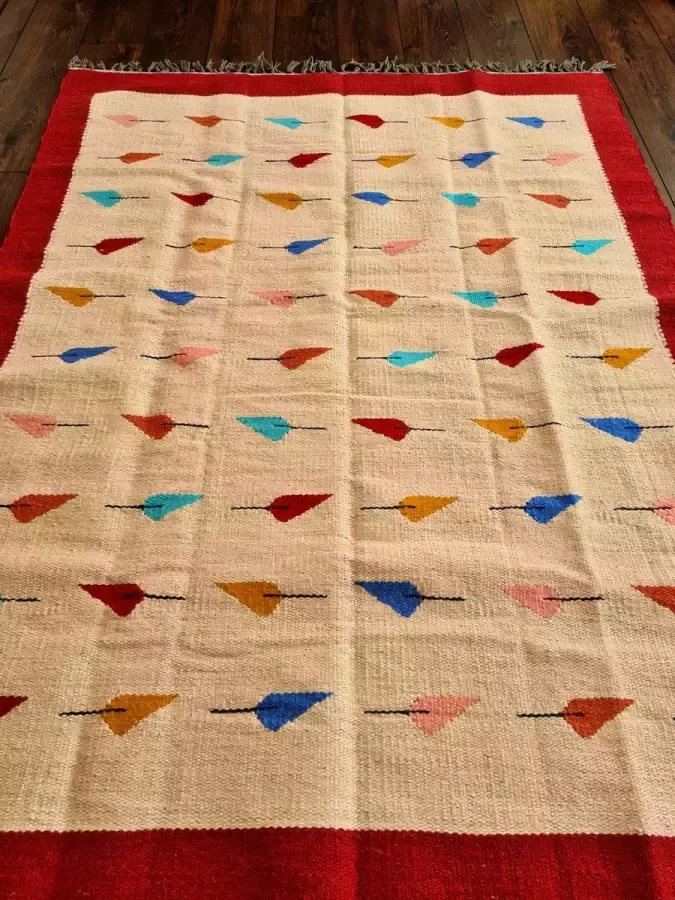 Kelima Handgemaakt Kelim vloerkleed 150 cm x 200 cm Klassieke Wol tapijt Kilim Uit Egypte Handgeweven Woonkamer tapijt Oosterse Vloerkleed