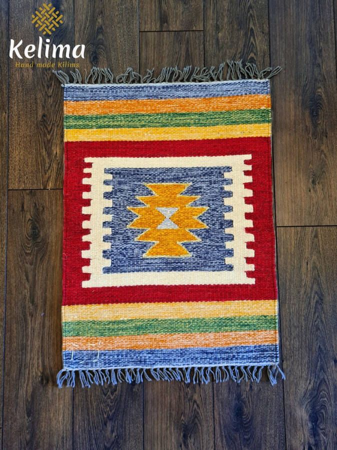 Kelima Handgemaakt Kelim vloerkleed 60 cm x 80 cm Klassieke Wol tapijt Kilim Uit Egypte Handgeweven Loper tapijt Keukenmat Tafelkleed - Foto 1