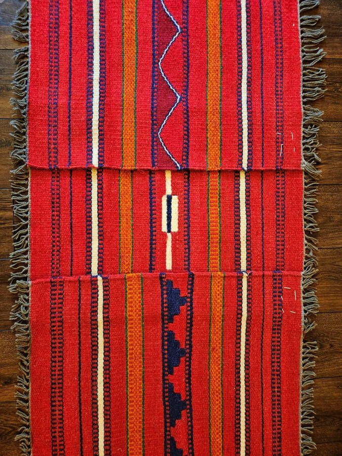 Kelima Set van drie handgemaakt Kelim vloerkleden 60 cm x 80 cm Bedouin Wol tapijt Kilim Uit Egypte Handgeweven Loper tapijt Keukenmat Tafelkleed