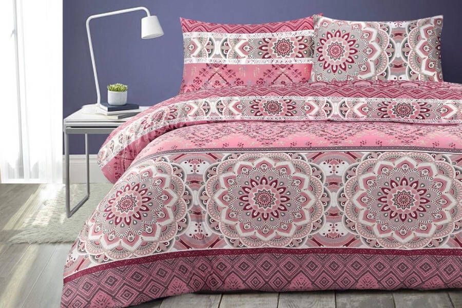 Kenda Sand Alegra Dekbedovertrek Roze 140 cm x 200 cm 50 cm x 75 cm
