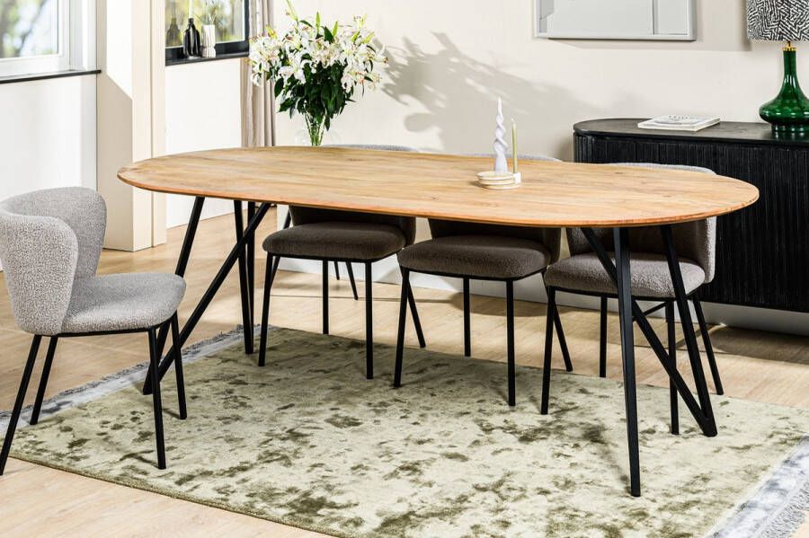 Kennis Eettafel Acacia Hout Ovaal 220cm Emma